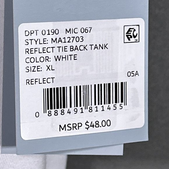 NWT Antonio Melani Sleeveless White Reflect Tank Tie Back‎ Shirt Size XL - Picture 7 of 13